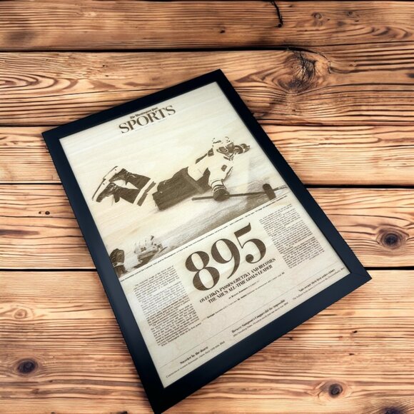 Alexander Ovechkin 895 Goals Wooden Wall Art | Laser Engraved WSJ Article - Picture 4 of 4